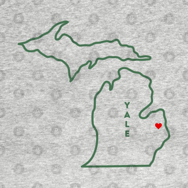 Yale MI Love (Dk Green) by TorrezvilleTees